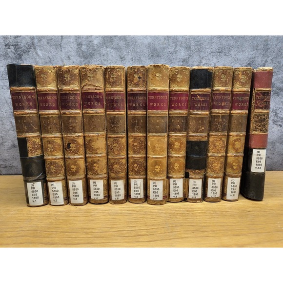 The Works of Alfred Lord Tennyson 12 Volumes Set‎ 1895 Edition Des Amateurs - Picture 1 of 14